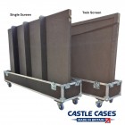 98" Screen Flightcase - Clam Style 2 Part Lid for Single Screen